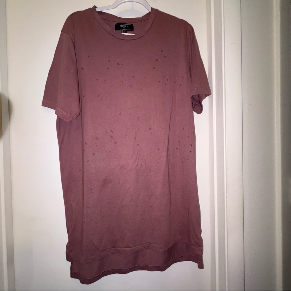 Forever 21 Men's Mauve Short Sleeve Tee